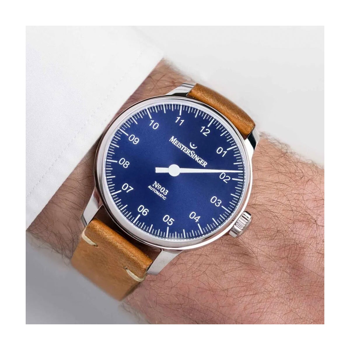 マイスタージンガー MeisterSinger ナンバースリー サンバーストブルー 38mm No.03 Sunburst Blue 自動巻き 腕時計 メンズ レディース BM9908