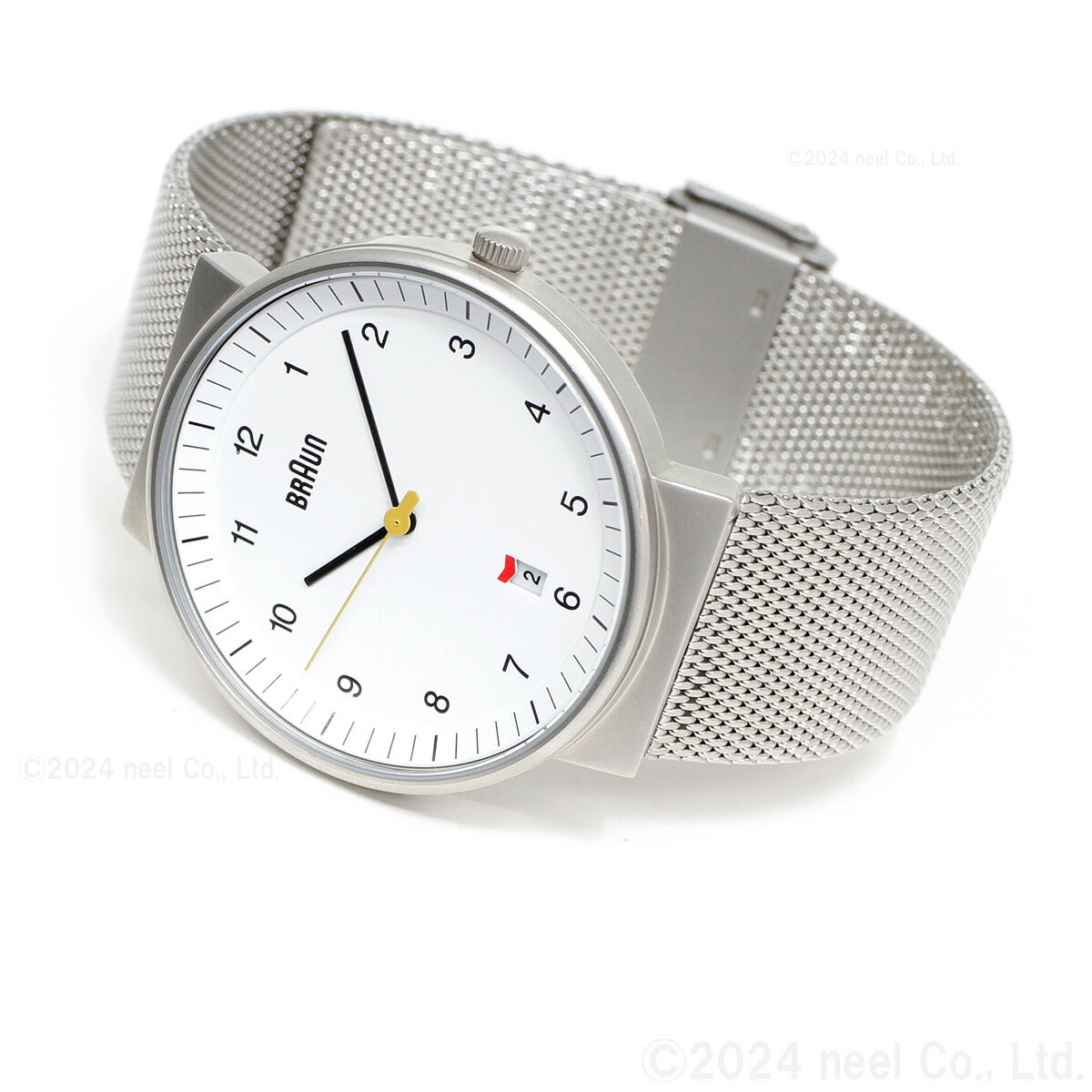 BRAUN ブラウン 腕時計 メンズ レディース BN0032WHSLMHG ホワイト×シルバー メッシュ