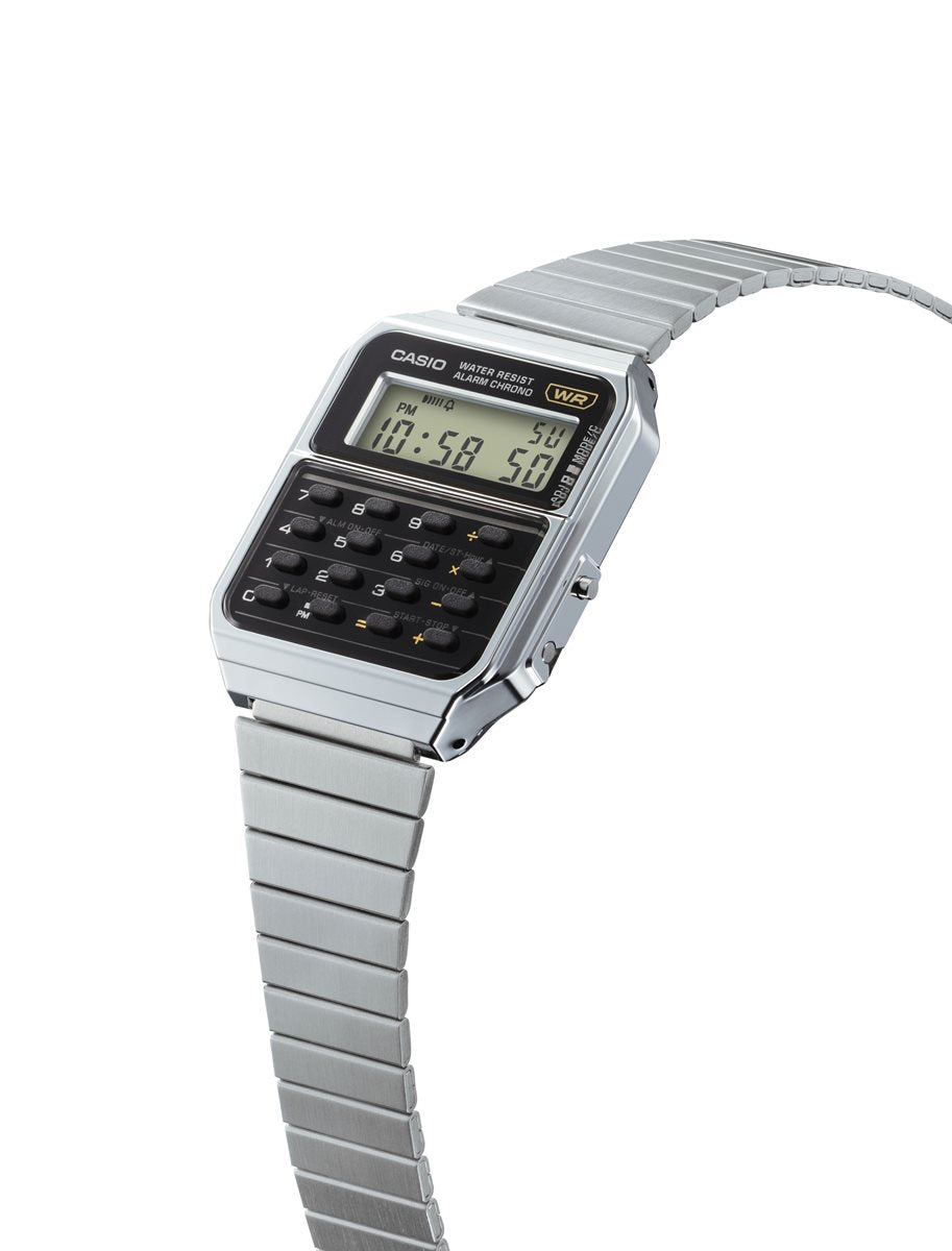 スタンダード STANDARD カシオ CASIO 限定モデル デジタル 腕時計 CA-500WE-1AJF 電卓デザイン シルバー【2023 新作】