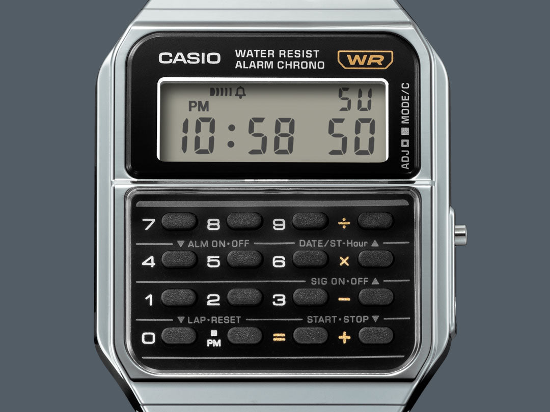 スタンダード STANDARD カシオ CASIO 限定モデル デジタル 腕時計 CA-500WE-1AJF 電卓デザイン シルバー【2023 新作】