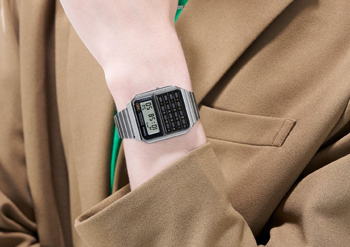 スタンダード STANDARD カシオ CASIO 限定モデル デジタル 腕時計 CA-500WE-1AJF 電卓デザイン シルバー【2023 新作】