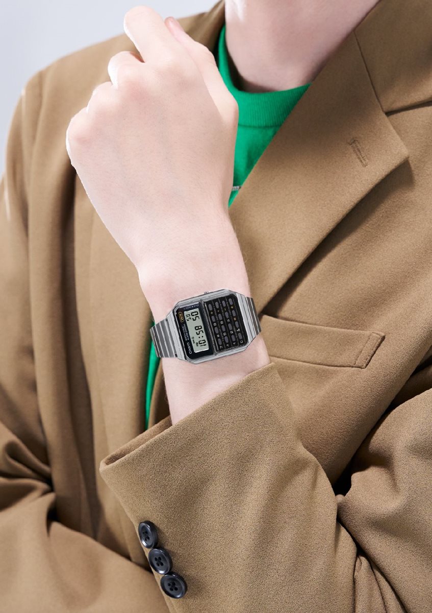 スタンダード STANDARD カシオ CASIO 限定モデル デジタル 腕時計 CA-500WE-1AJF 電卓デザイン シルバー【2023 新作】