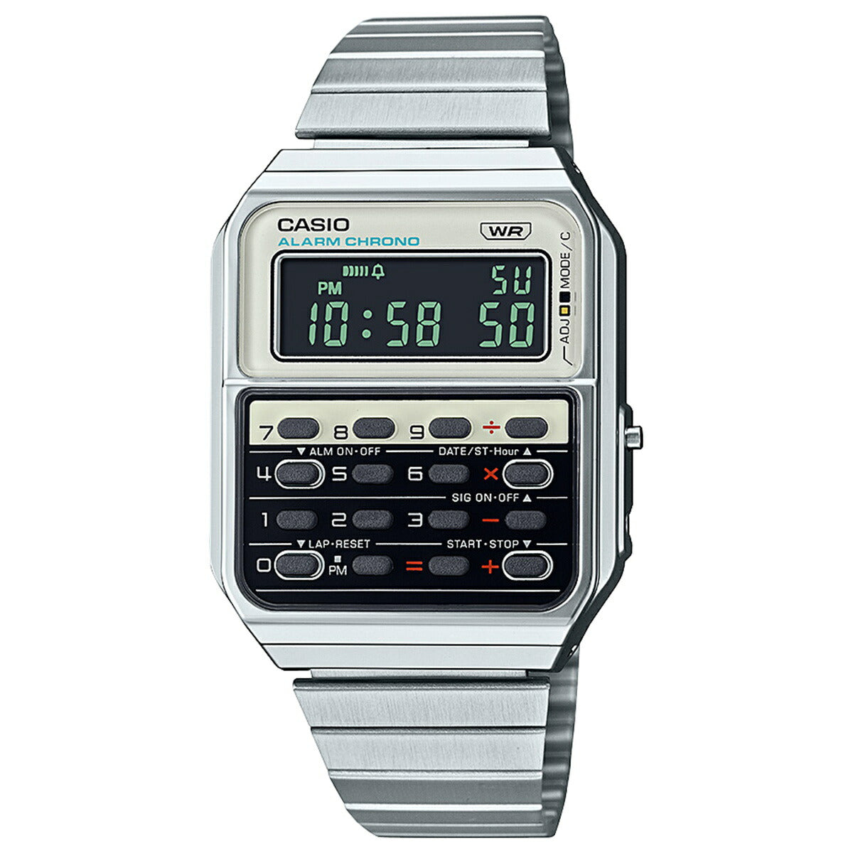 カシオ CASIO CLASSIC 限定モデル デジタル 腕時計 CA-500WE-7BJF 複合電卓 CQ-1 でんクロ モチーフ Heritage Colors ホワイト【2024 新作】