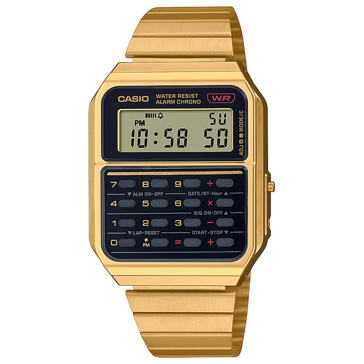 スタンダード STANDARD カシオ CASIO 限定モデル デジタル 腕時計 CA-500WEG-1AJF 電卓デザイン ゴールド【2023 新作】