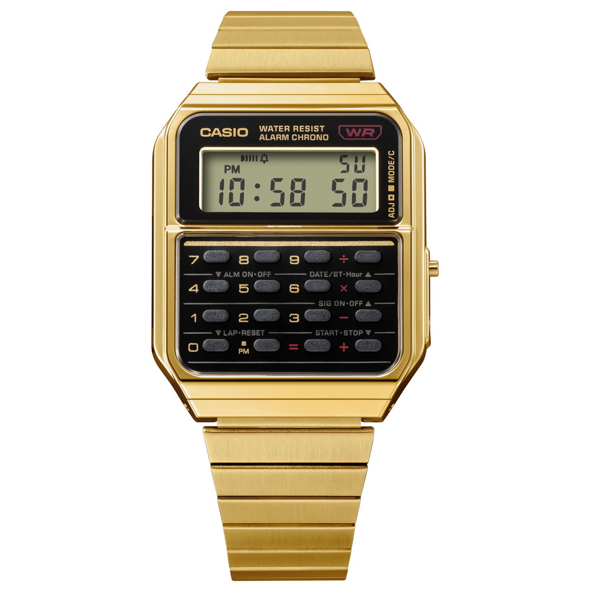 スタンダード STANDARD カシオ CASIO 限定モデル デジタル 腕時計 CA-500WEG-1AJF 電卓デザイン ゴールド【2023 新作】