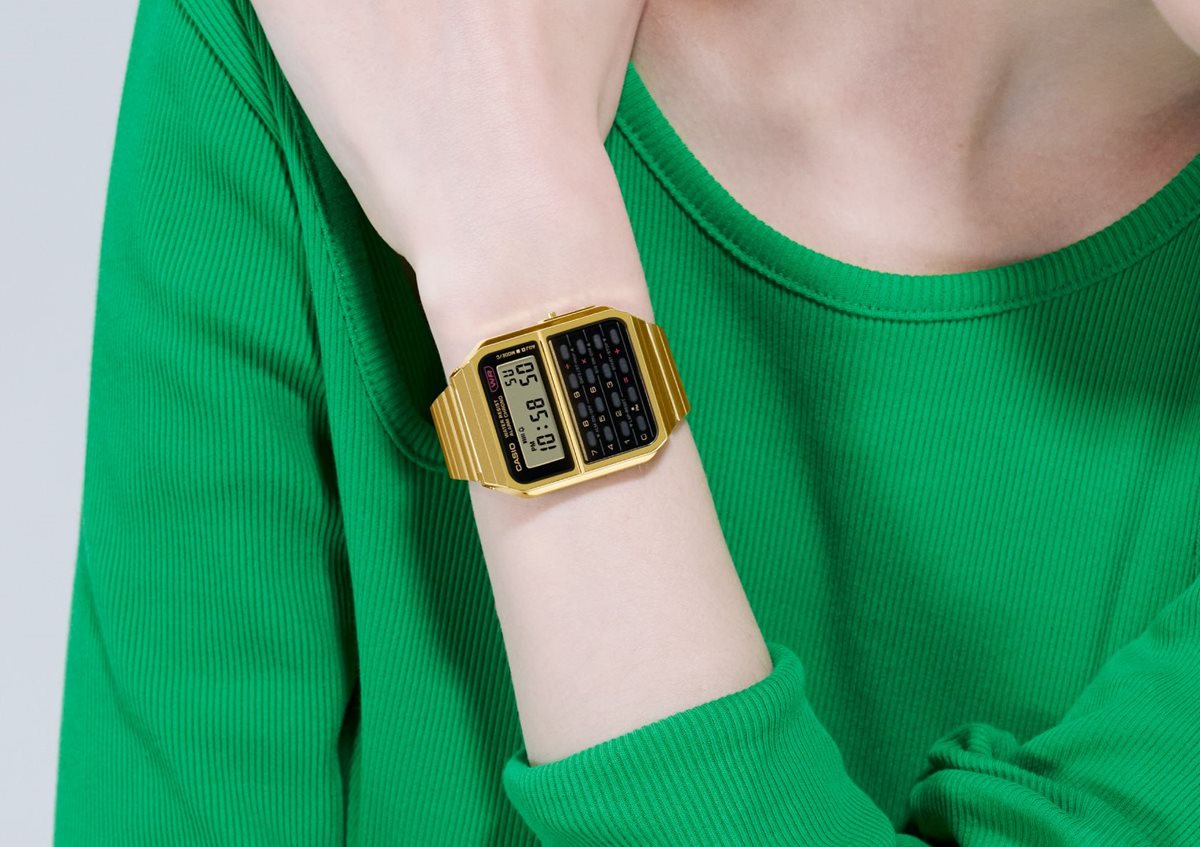 スタンダード STANDARD カシオ CASIO 限定モデル デジタル 腕時計 CA-500WEG-1AJF 電卓デザイン ゴールド【2023 新作】