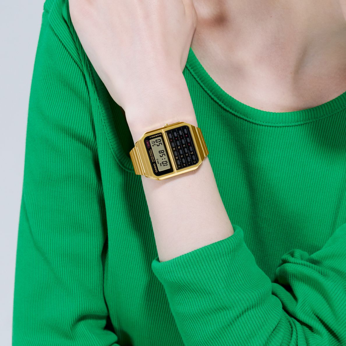 スタンダード STANDARD カシオ CASIO 限定モデル デジタル 腕時計 CA-500WEG-1AJF 電卓デザイン ゴールド【2023 新作】