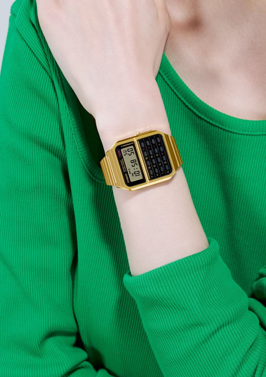 スタンダード STANDARD カシオ CASIO 限定モデル デジタル 腕時計 CA-500WEG-1AJF 電卓デザイン ゴールド【2023 新作】