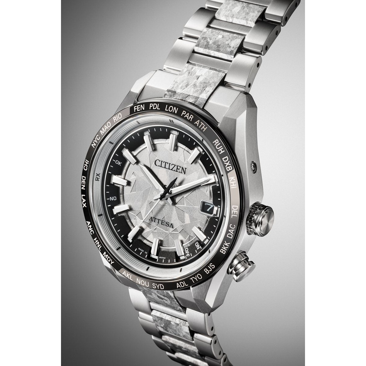 シチズン アテッサ CITIZEN ATTESA エコドライブ 電波時計 限定 腕時計 メンズ CB0284-66A ダイレクトフライト ACT Line Platinum Shine Collection【2025 新作】