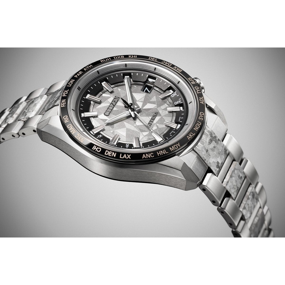 シチズン アテッサ CITIZEN ATTESA エコドライブ 電波時計 限定 腕時計 メンズ CB0284-66A ダイレクトフライト ACT Line Platinum Shine Collection【2025 新作】