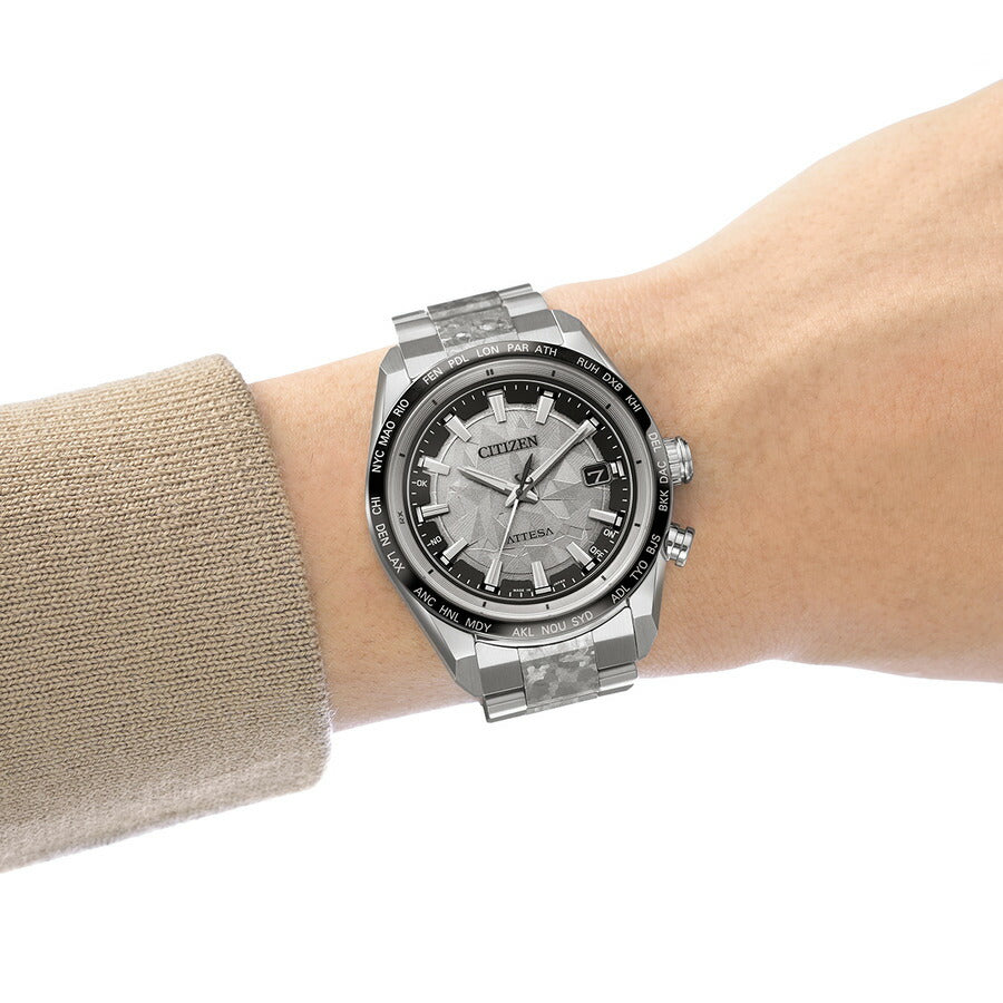 シチズン アテッサ CITIZEN ATTESA エコドライブ 電波時計 限定 腕時計 メンズ CB0284-66A ダイレクトフライト ACT Line Platinum Shine Collection【2025 新作】