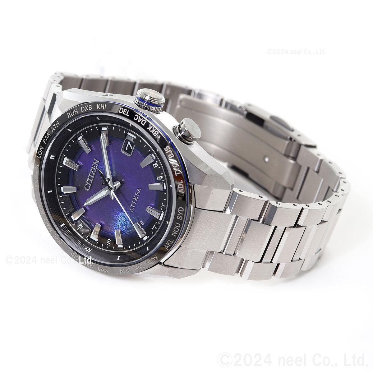 シチズン アテッサ CITIZEN ATTESA エコドライブ 電波時計 限定モデル 腕時計 メンズ CB0288-65L ダイレクトフライト ACT Line UNITE with BLUE【2025 新作】