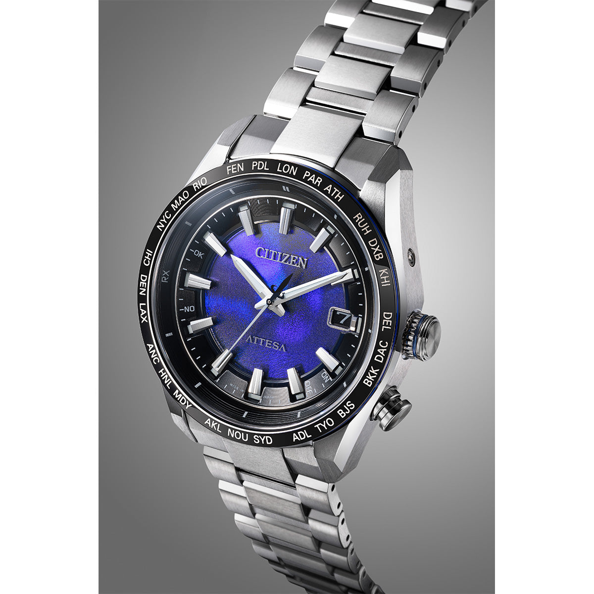 シチズン アテッサ CITIZEN ATTESA エコドライブ 電波時計 限定モデル 腕時計 メンズ CB0288-65L ダイレクトフライト ACT Line UNITE with BLUE【2025 新作】