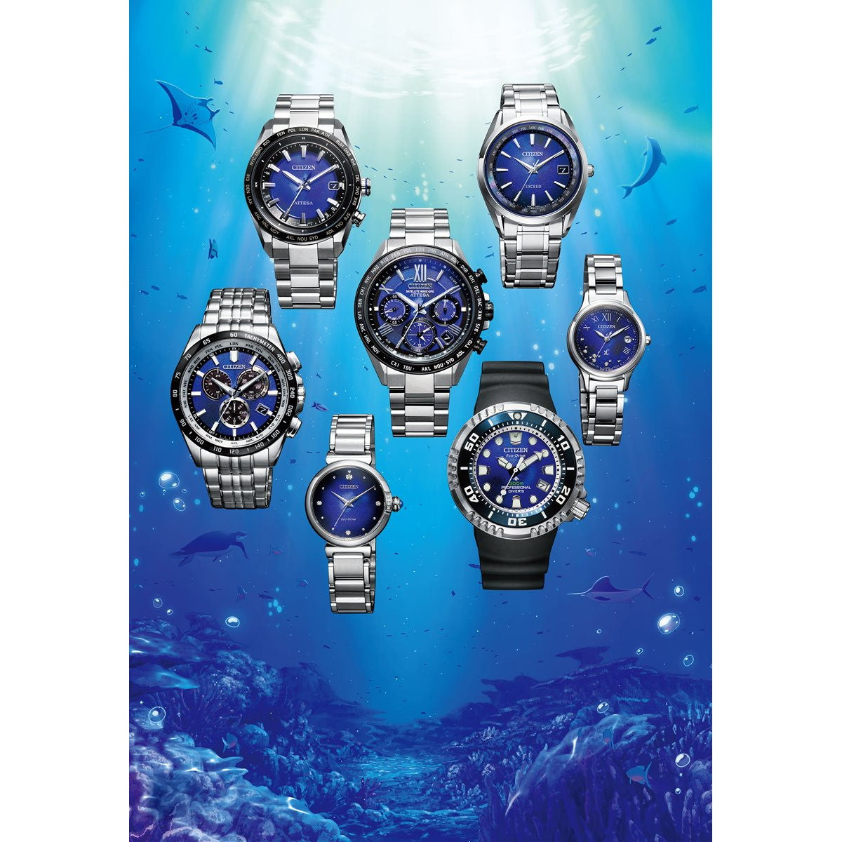 シチズン アテッサ CITIZEN ATTESA エコドライブ 電波時計 限定モデル 腕時計 メンズ CB0288-65L ダイレクトフライト ACT Line UNITE with BLUE【2025 新作】