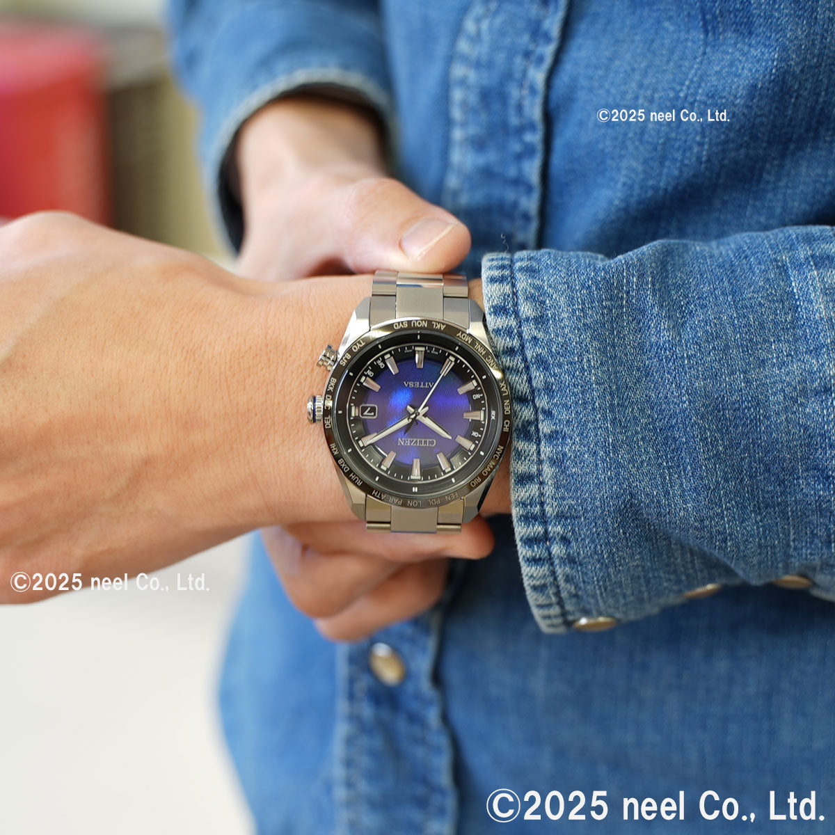 シチズン アテッサ CITIZEN ATTESA エコドライブ 電波時計 限定モデル 腕時計 メンズ CB0288-65L ダイレクトフライト ACT Line UNITE with BLUE【2025 新作】