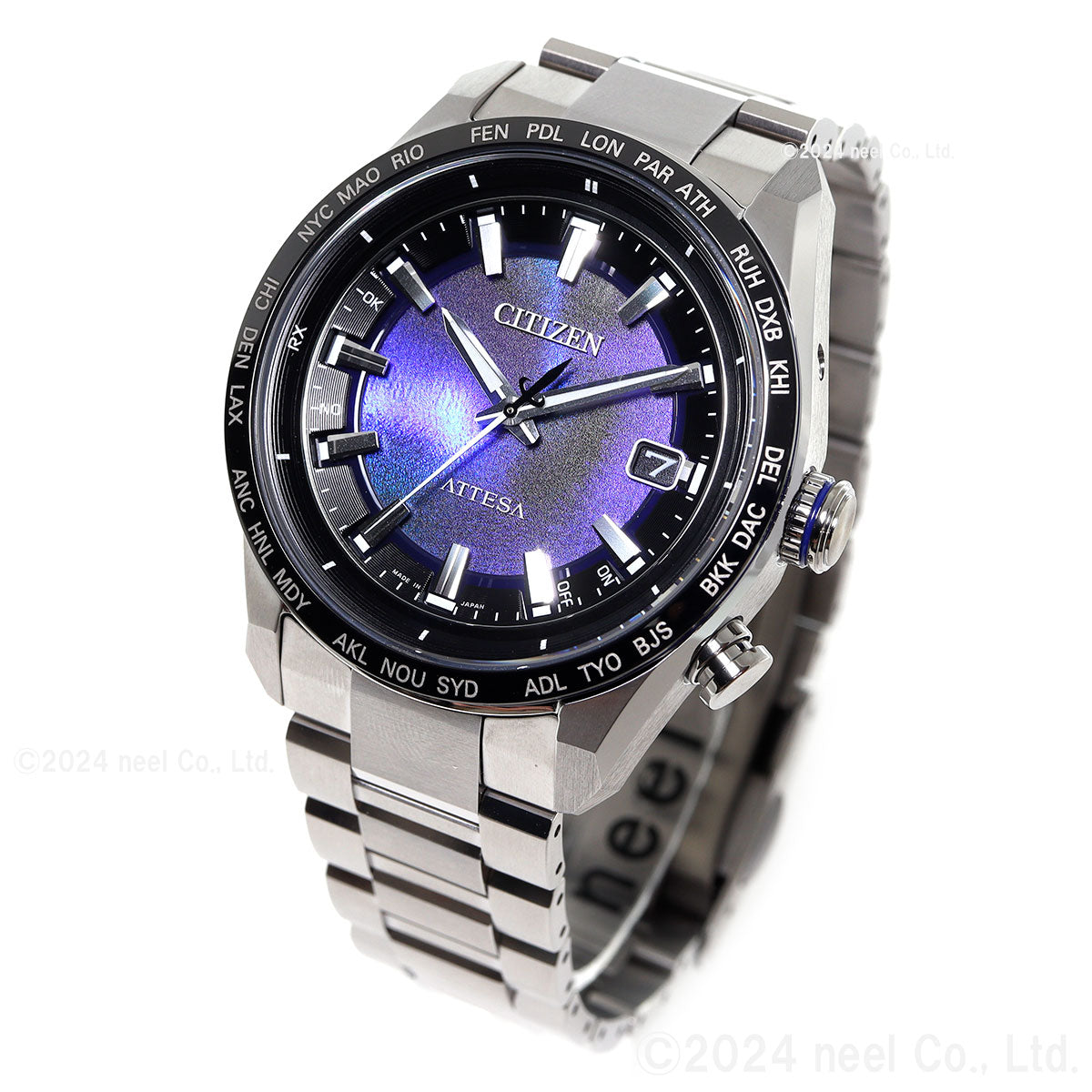 シチズン アテッサ CITIZEN ATTESA エコドライブ 電波時計 限定モデル 腕時計 メンズ CB0288-65L ダイレクトフライト ACT Line UNITE with BLUE【2025 新作】