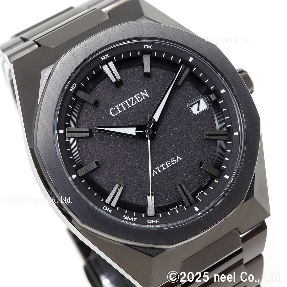 シチズン アテッサ CITIZEN ATTESA エコドライブ 電波時計 腕時計 メンズ CB3045-61E ダブルダイレクトフライト ACT Line ブラックチタニウム【2025 新作】