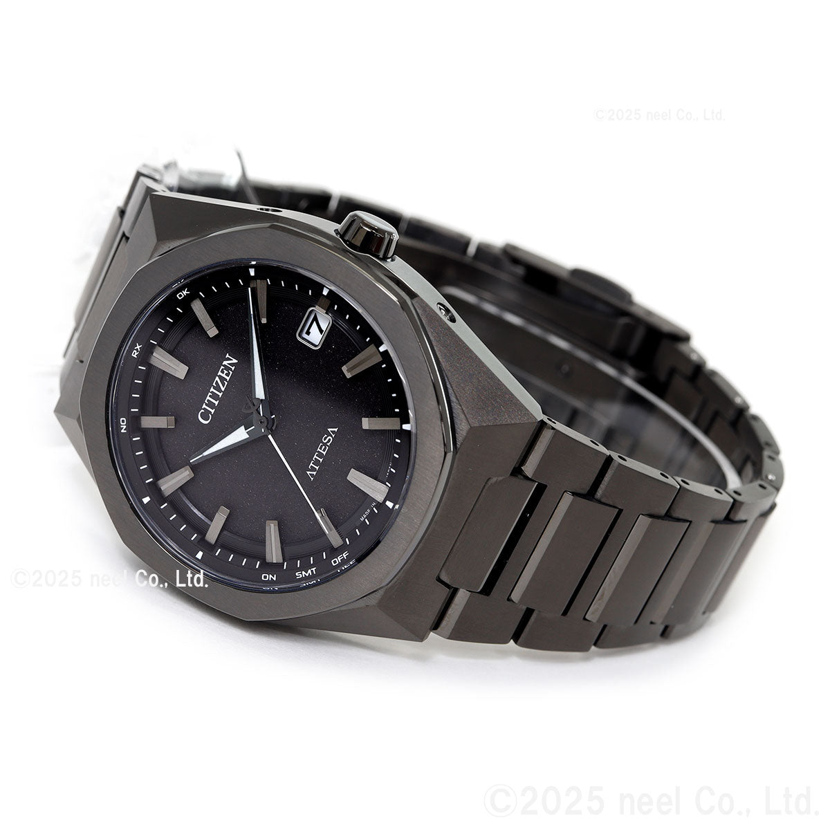 シチズン アテッサ CITIZEN ATTESA エコドライブ 電波時計 腕時計 メンズ CB3045-61E ダブルダイレクトフライト ACT Line ブラックチタニウム【2025 新作】