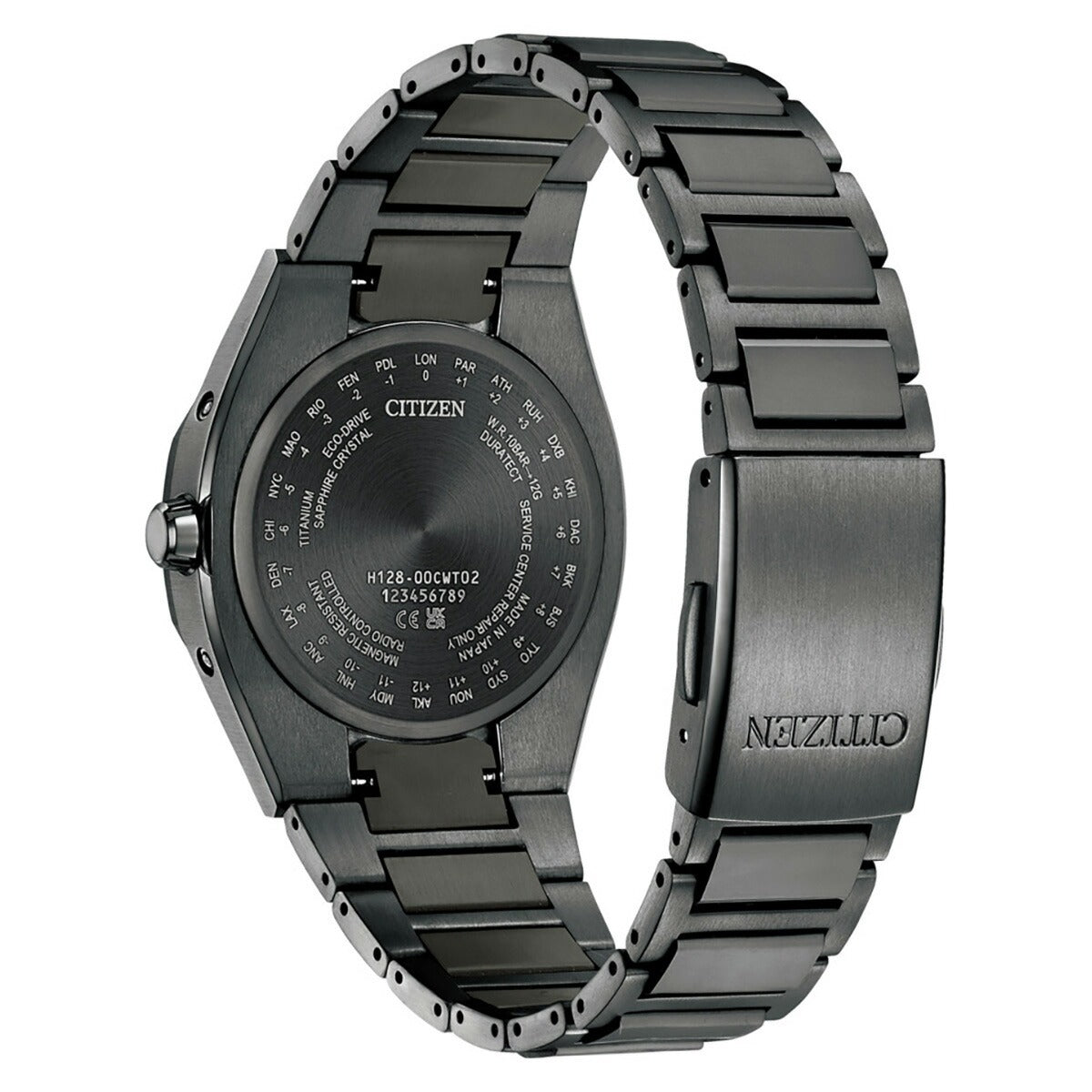 シチズン アテッサ CITIZEN ATTESA エコドライブ 電波時計 腕時計 メンズ CB3045-61E ダブルダイレクトフライト ACT Line ブラックチタニウム【2025 新作】