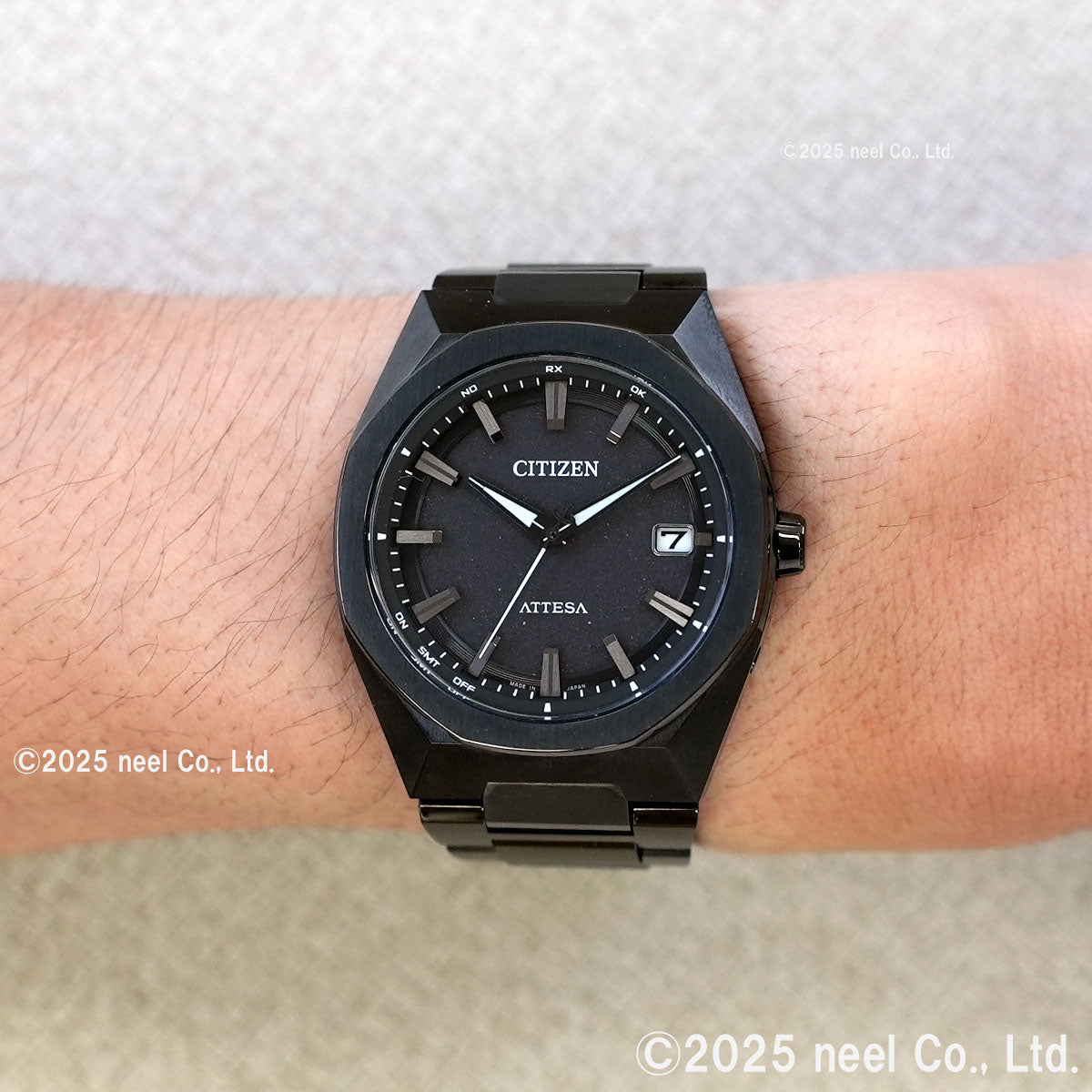 シチズン アテッサ CITIZEN ATTESA エコドライブ 電波時計 腕時計 メンズ CB3045-61E ダブルダイレクトフライト ACT Line ブラックチタニウム【2025 新作】