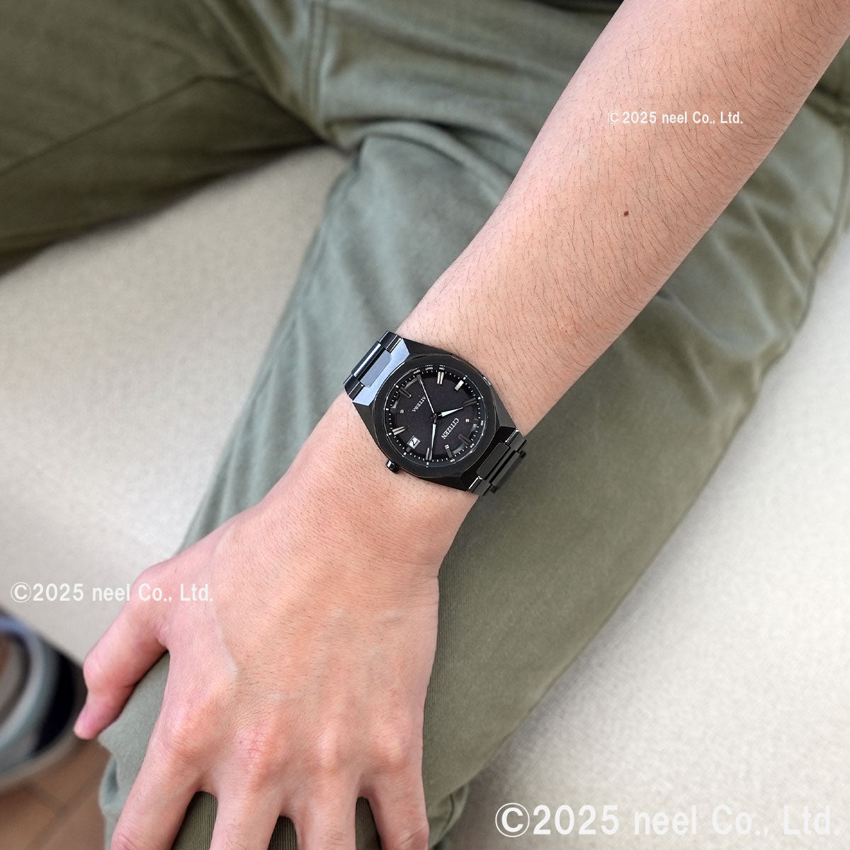 シチズン アテッサ CITIZEN ATTESA エコドライブ 電波時計 腕時計 メンズ CB3045-61E ダブルダイレクトフライト ACT Line ブラックチタニウム【2025 新作】