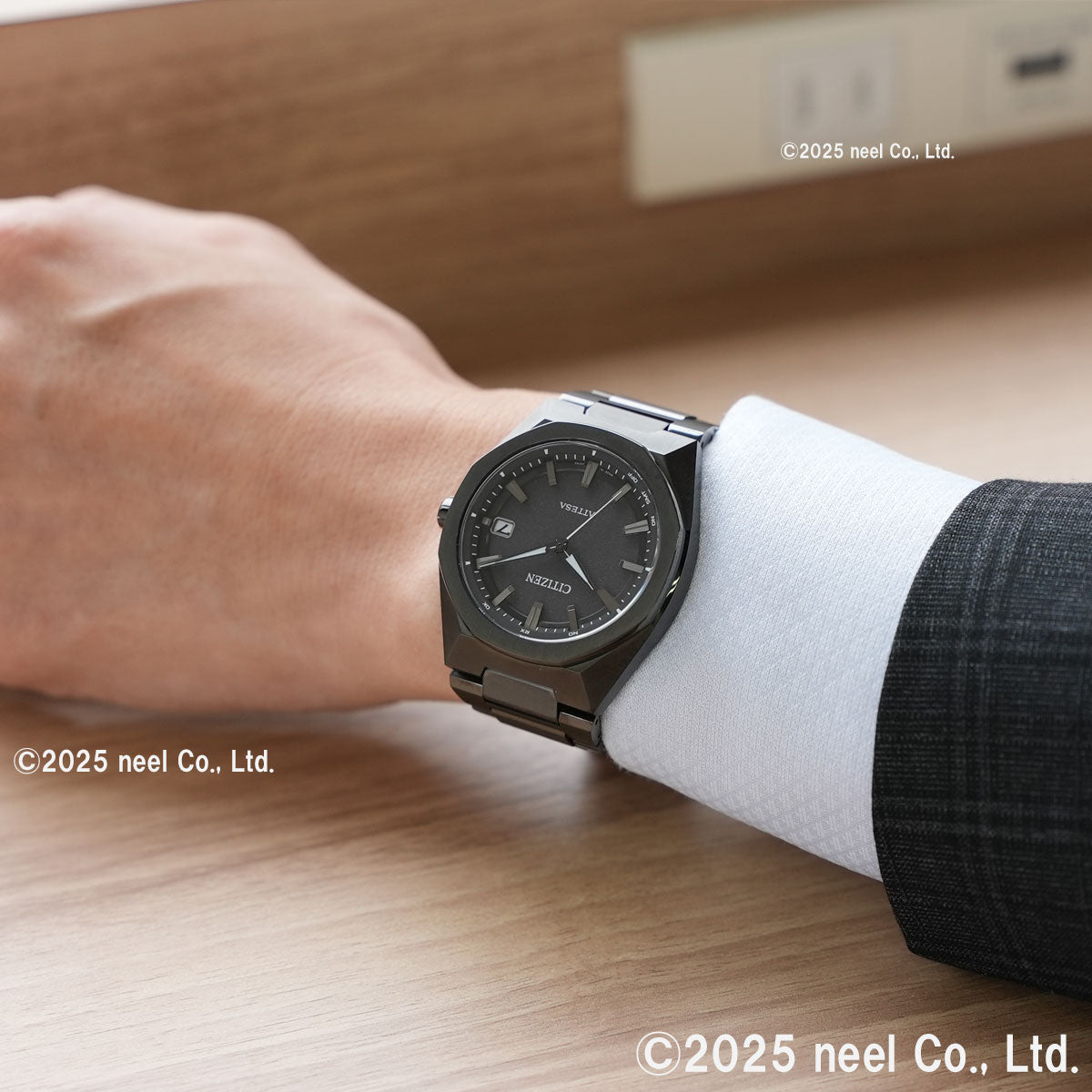 シチズン アテッサ CITIZEN ATTESA エコドライブ 電波時計 腕時計 メンズ CB3045-61E ダブルダイレクトフライト ACT Line ブラックチタニウム【2025 新作】