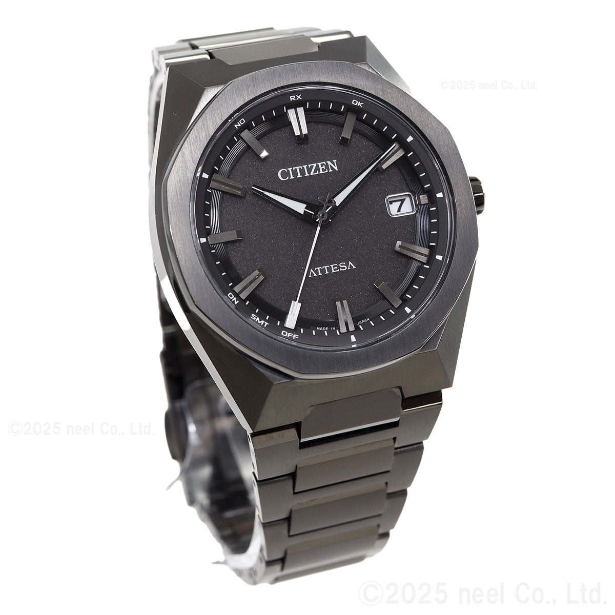 シチズン アテッサ CITIZEN ATTESA エコドライブ 電波時計 腕時計 メンズ CB3045-61E ダブルダイレクトフライト ACT Line ブラックチタニウム【2025 新作】