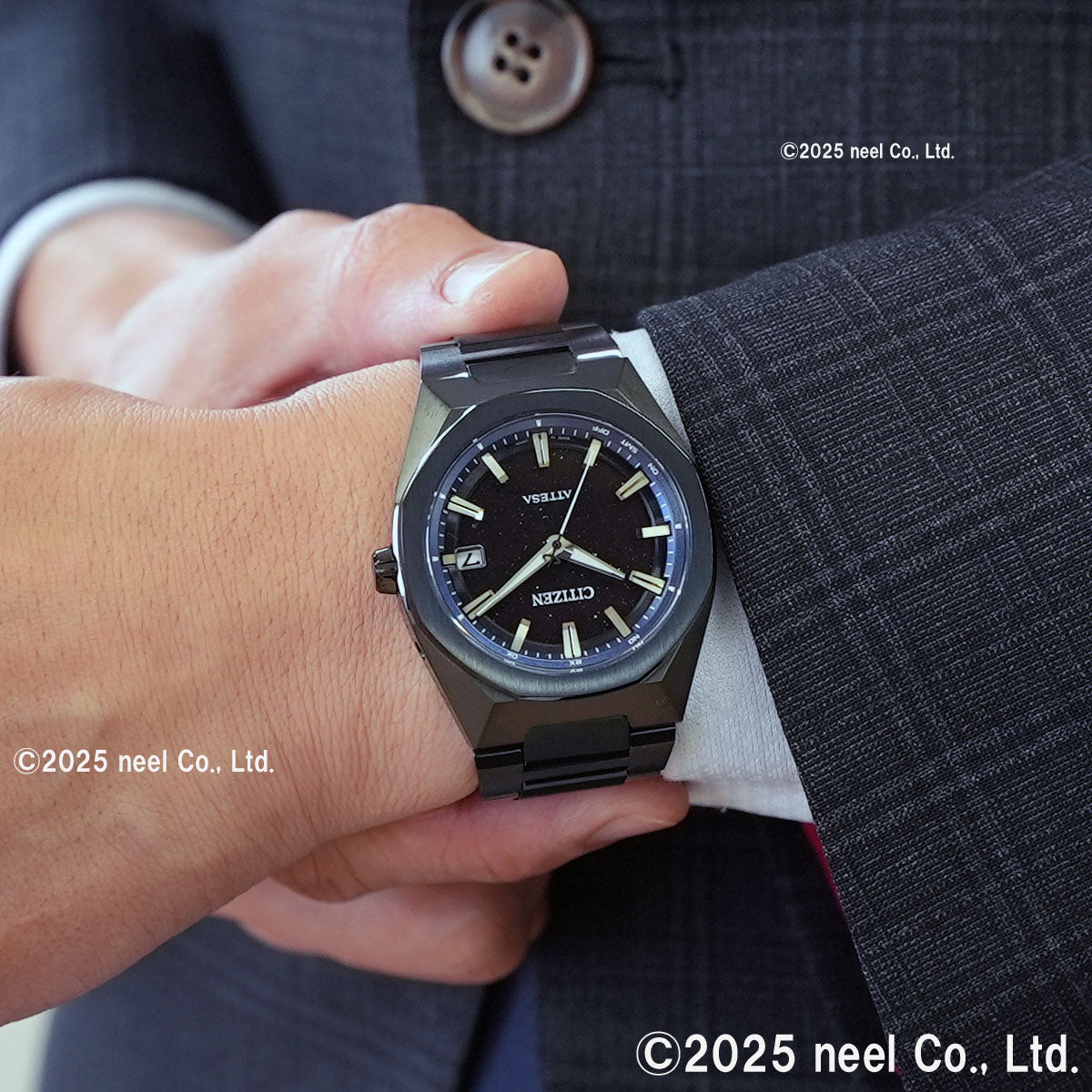 シチズン アテッサ CITIZEN ATTESA エコドライブ 電波時計 限定 腕時計 CB3046-76E ダイレクトフライト ACT Line Blue Universe Collection 第2弾【2025 新作】