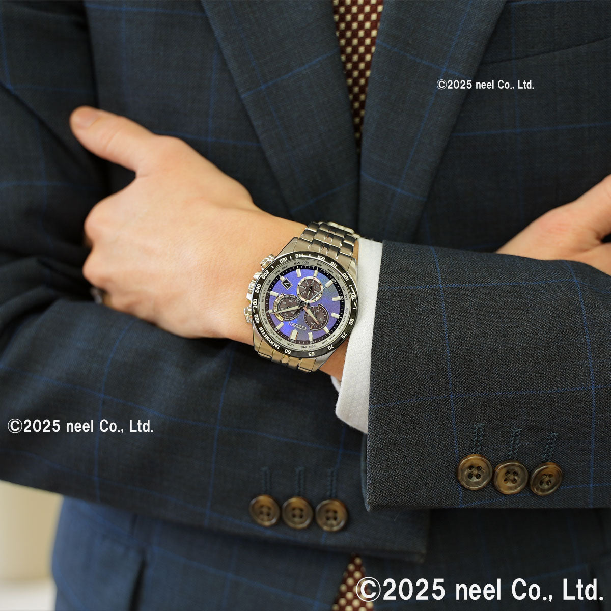 シチズンコレクション CITIZEN COLLECTION エコ ドライブ 電波時計 限定モデル 腕時計 メンズ ダイレクトフライト CB5874-81L UNITE with BLUE【2025 新作】