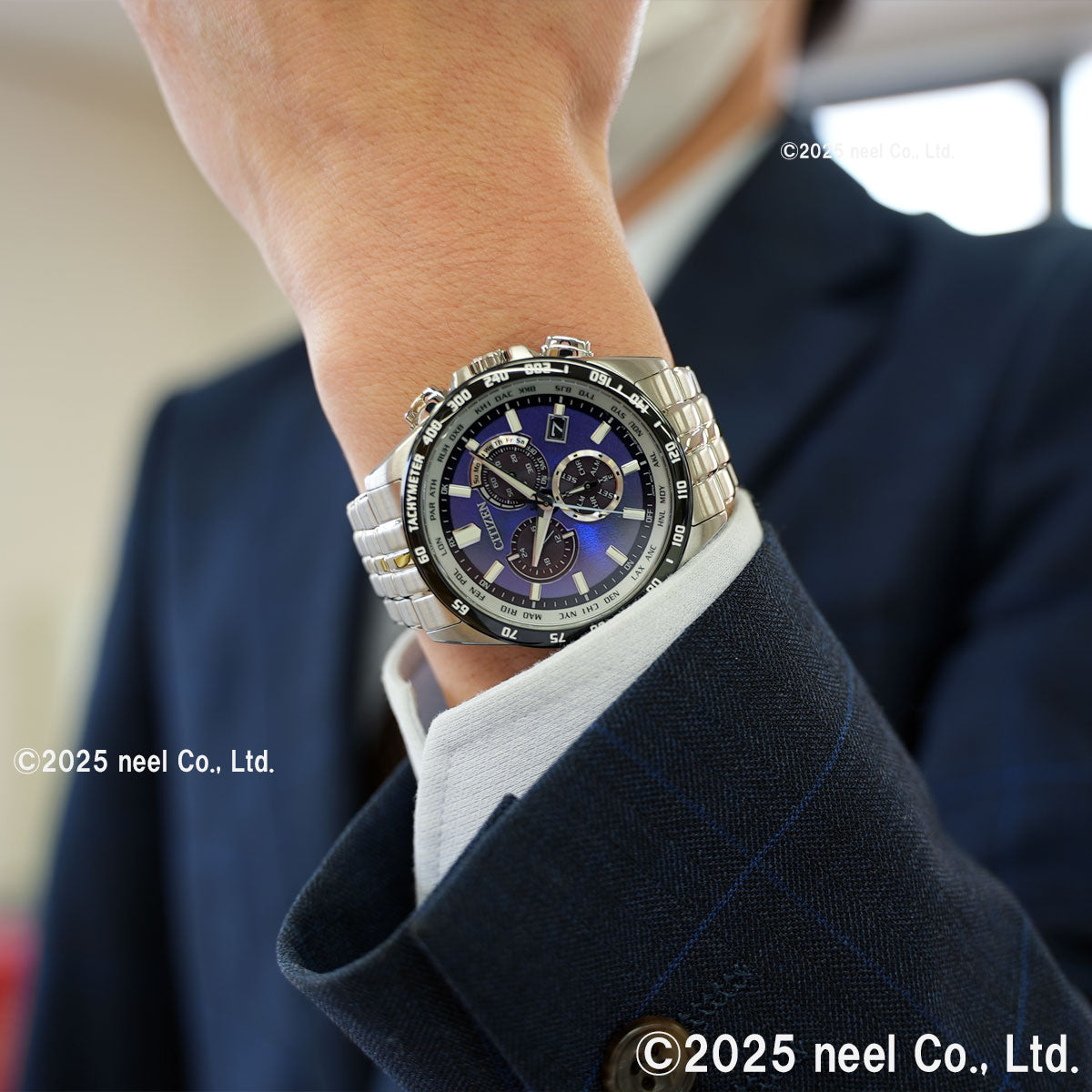 シチズンコレクション CITIZEN COLLECTION エコ ドライブ 電波時計 限定モデル 腕時計 メンズ ダイレクトフライト CB5874-81L UNITE with BLUE【2025 新作】
