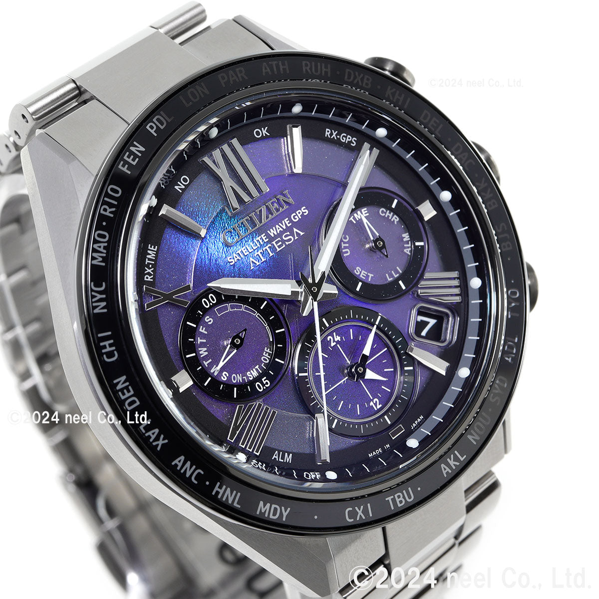 シチズン アテッサ CITIZEN ATTESA エコドライブ GPS電波時計 限定モデル 腕時計 メンズ CC4075-50L ダブルダイレクトフライト ACT Line UNITE with BLUE【2025 新作】