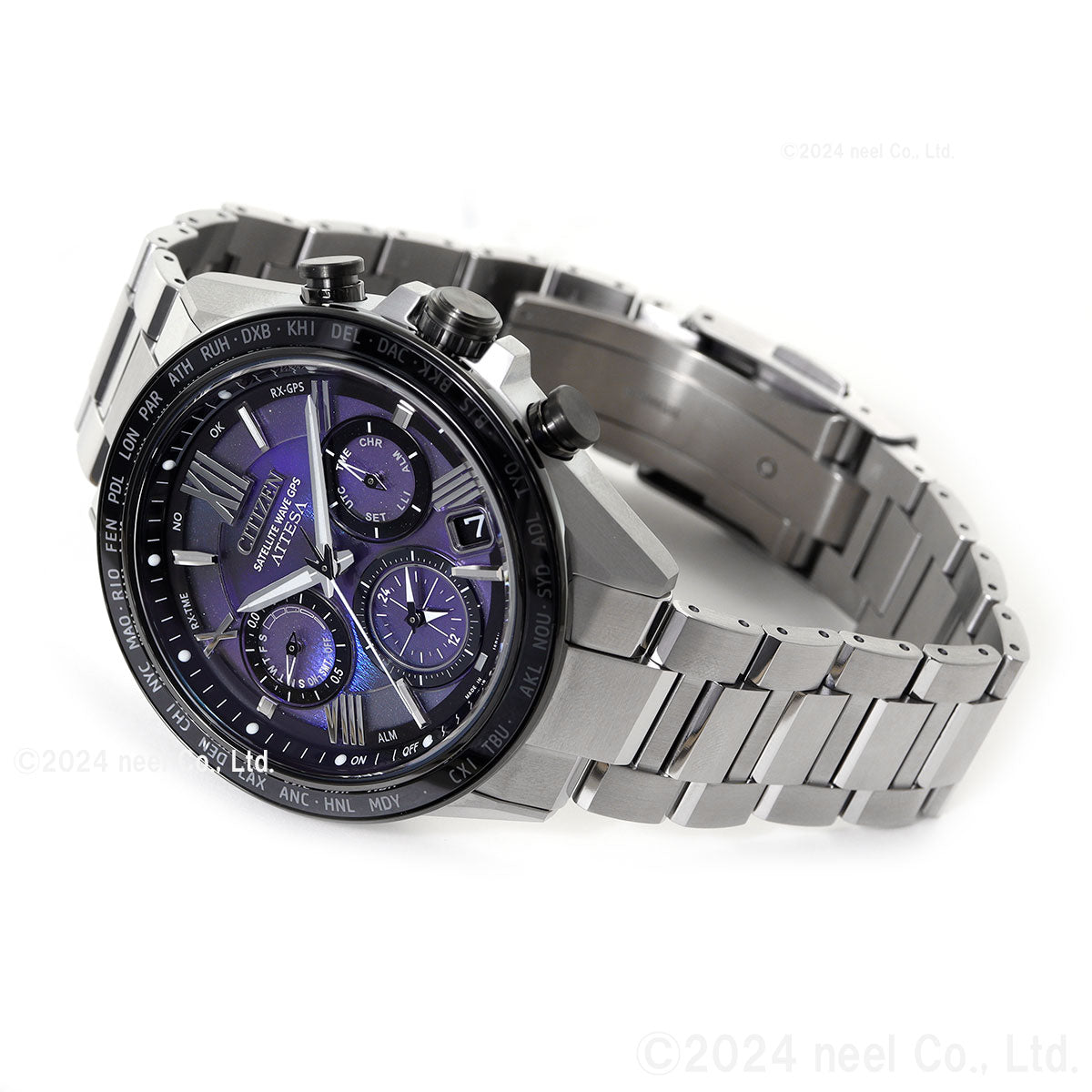 シチズン アテッサ CITIZEN ATTESA エコドライブ GPS電波時計 限定モデル 腕時計 メンズ CC4075-50L ダブルダイレクトフライト ACT Line UNITE with BLUE【2025 新作】