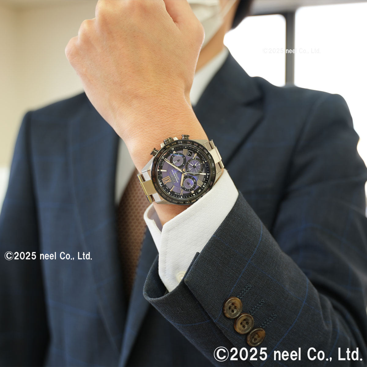 シチズン アテッサ CITIZEN ATTESA エコドライブ GPS電波時計 限定モデル 腕時計 メンズ CC4075-50L ダブルダイレクトフライト ACT Line UNITE with BLUE【2025 新作】