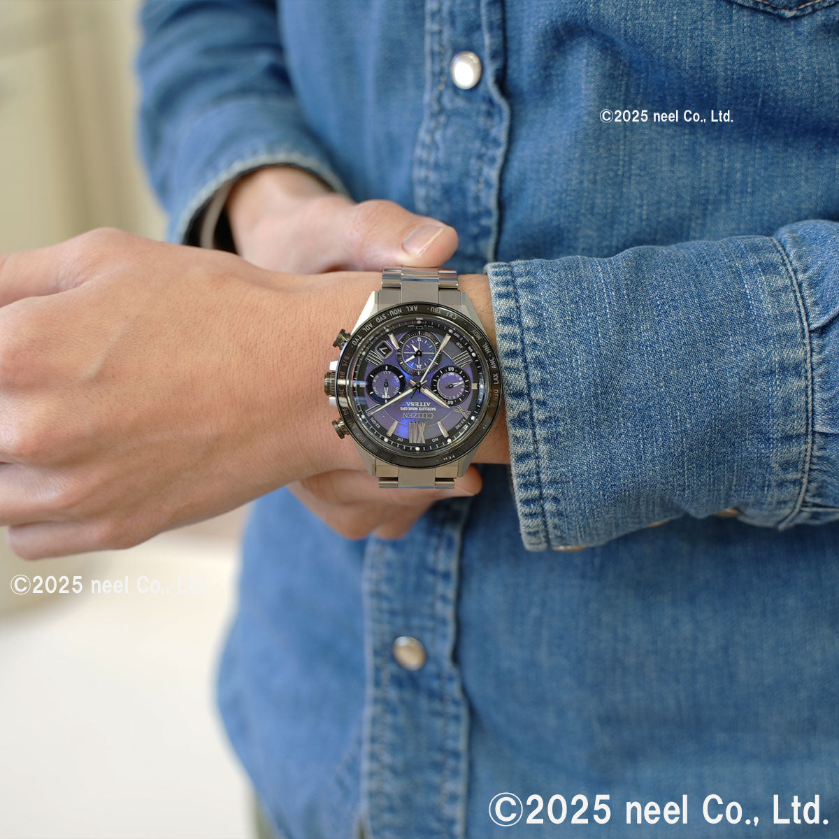 シチズン アテッサ CITIZEN ATTESA エコドライブ GPS電波時計 限定モデル 腕時計 メンズ CC4075-50L ダブルダイレクトフライト ACT Line UNITE with BLUE【2025 新作】