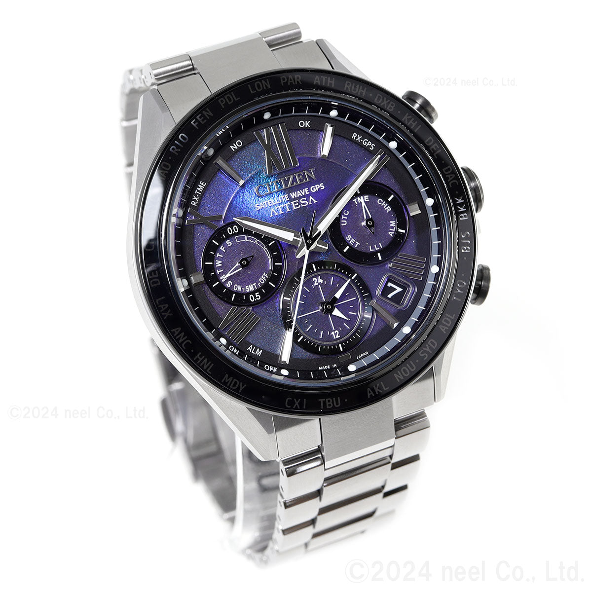シチズン アテッサ CITIZEN ATTESA エコドライブ GPS電波時計 限定モデル 腕時計 メンズ CC4075-50L ダブルダイレクトフライト ACT Line UNITE with BLUE【2025 新作】