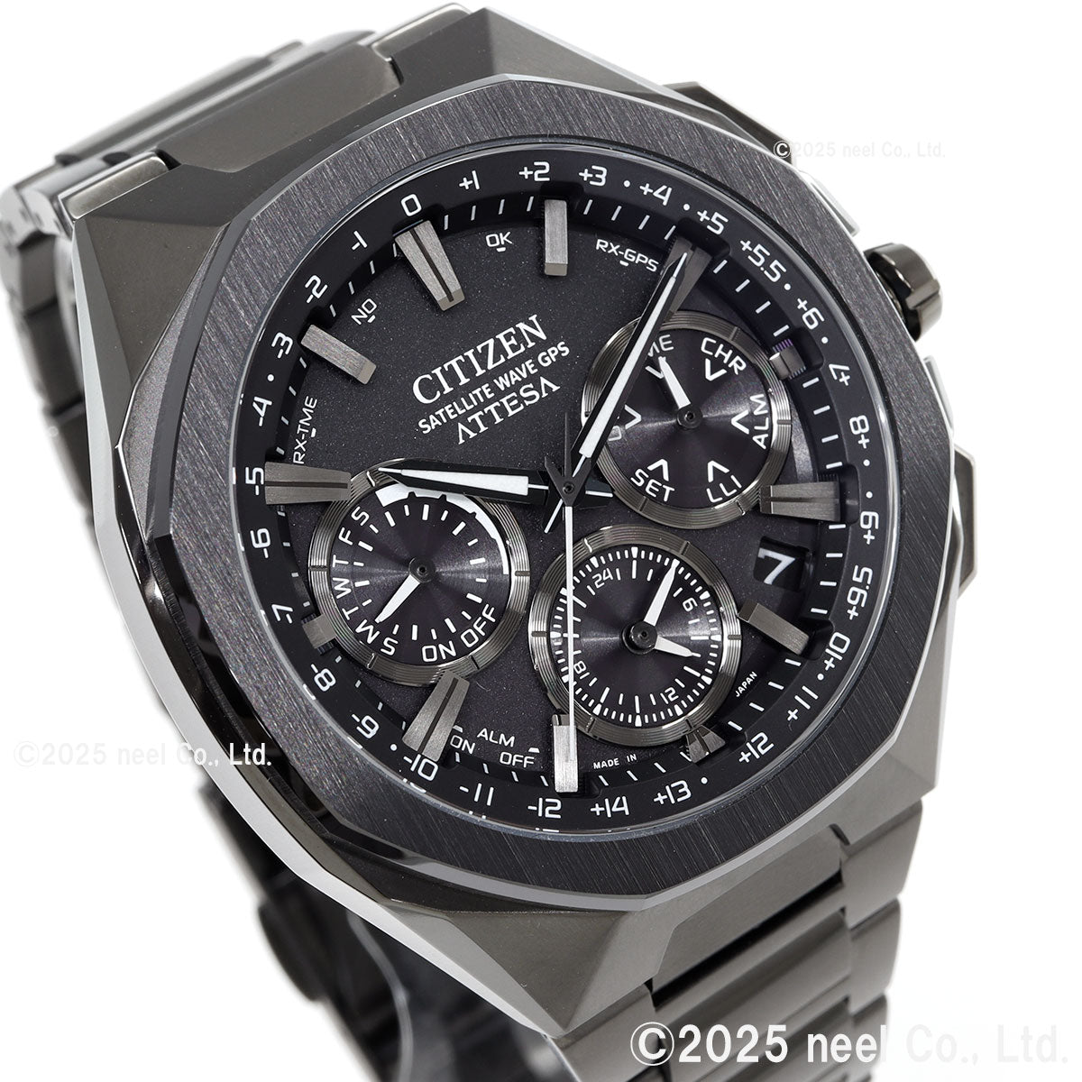 シチズン アテッサ CITIZEN ATTESA エコドライブ GPS衛星電波時計 腕時計 メンズ CC4105-69E ダブルダイレクトフライト ACT Line ブラックチタニウム【2025 新作】