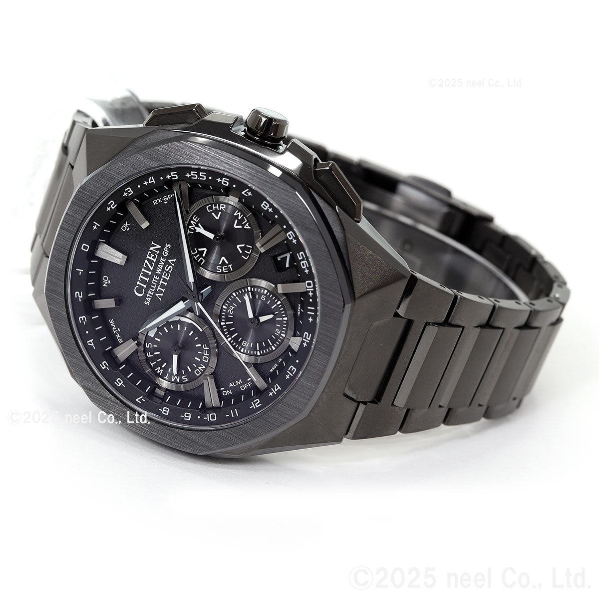 シチズン アテッサ CITIZEN ATTESA エコドライブ GPS衛星電波時計 腕時計 メンズ CC4105-69E ダブルダイレクトフライト ACT Line ブラックチタニウム【2025 新作】