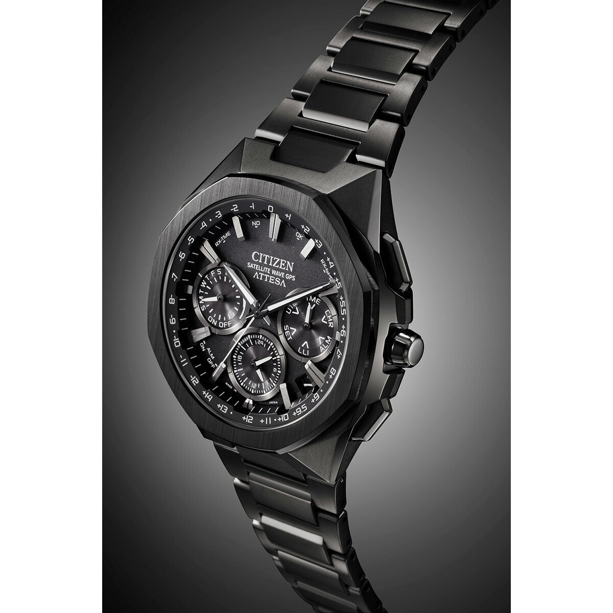 シチズン アテッサ CITIZEN ATTESA エコドライブ GPS衛星電波時計 腕時計 メンズ CC4105-69E ダブルダイレクトフライト ACT Line ブラックチタニウム【2025 新作】