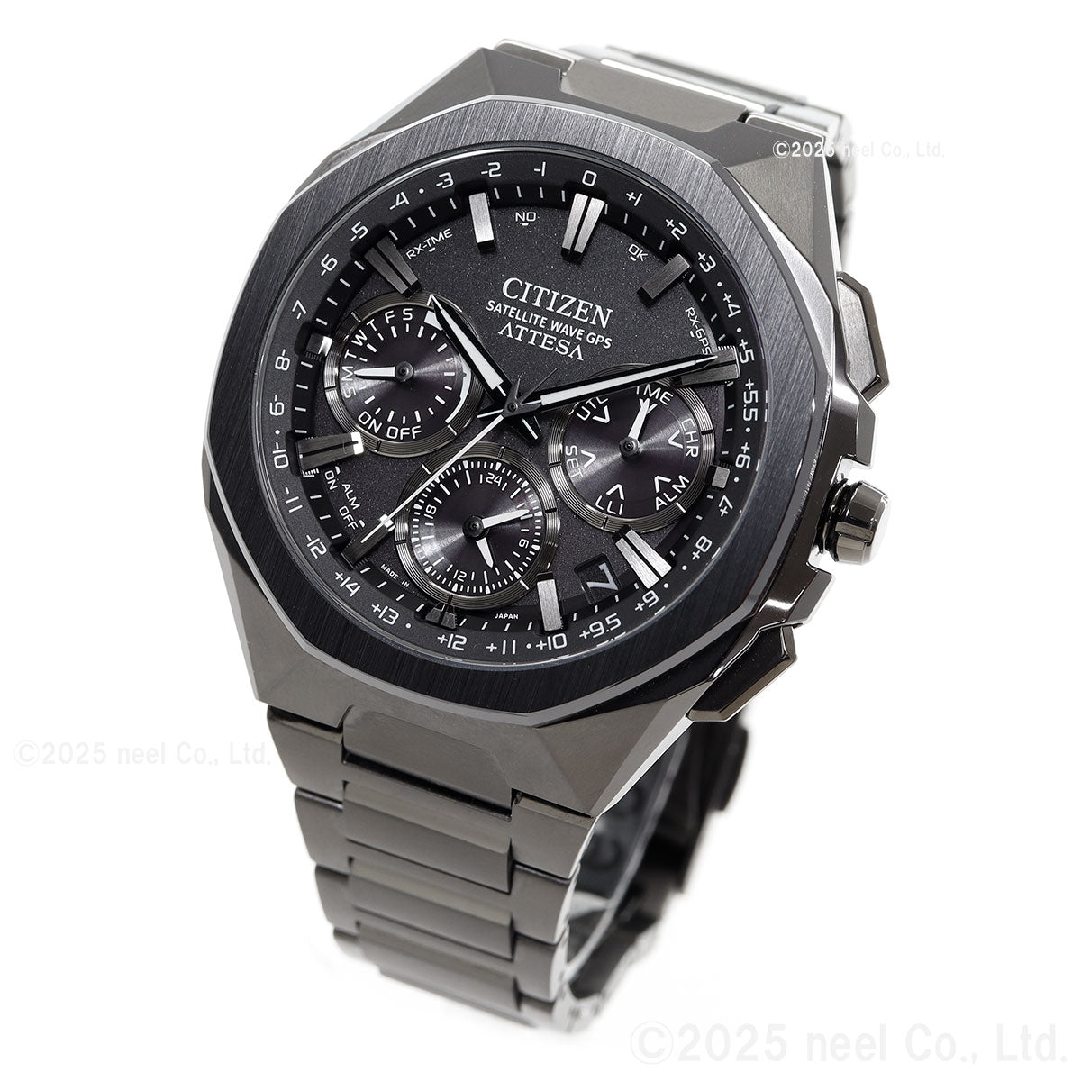 シチズン アテッサ CITIZEN ATTESA エコドライブ GPS衛星電波時計 腕時計 メンズ CC4105-69E ダブルダイレクトフライト ACT Line ブラックチタニウム【2025 新作】