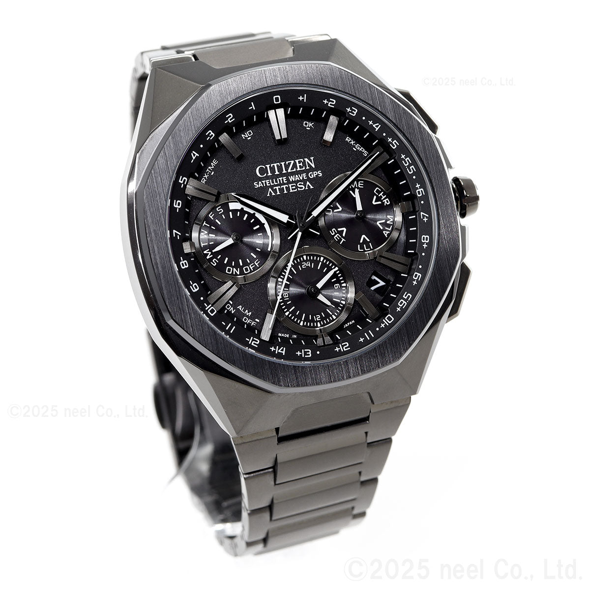 シチズン アテッサ CITIZEN ATTESA エコドライブ GPS衛星電波時計 腕時計 メンズ CC4105-69E ダブルダイレクトフライト ACT Line ブラックチタニウム【2025 新作】