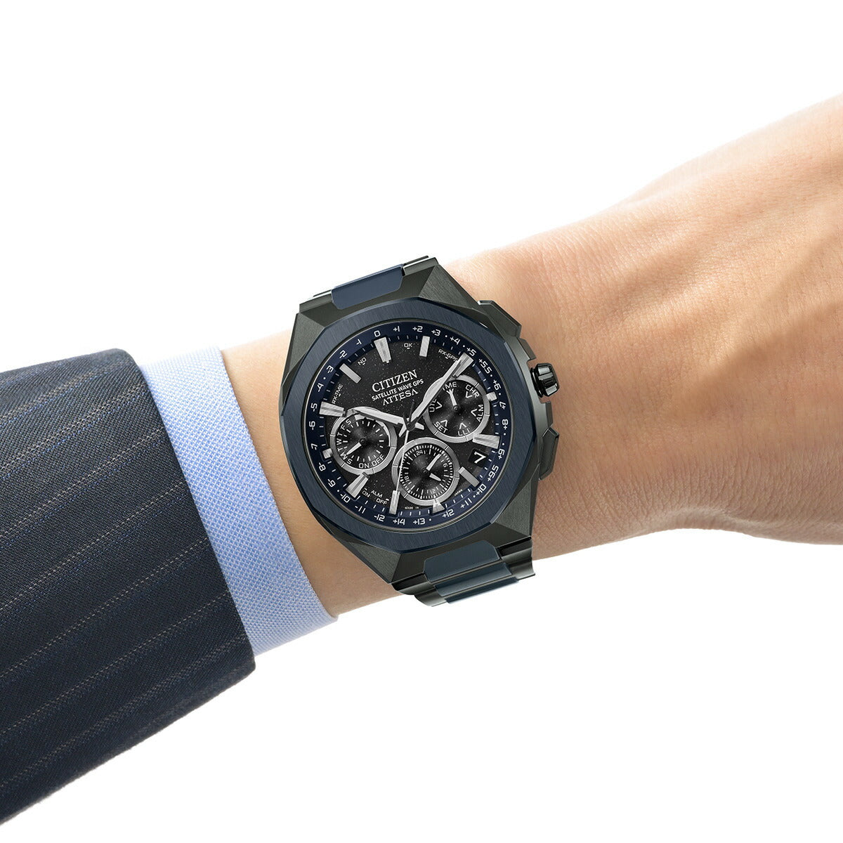 シチズン アテッサ CITIZEN ATTESA エコドライブ GPS衛星電波時計 限定モデル 腕時計 ACT Line CC4106-74E Blue Universe Collection 第2弾【2025 新作】