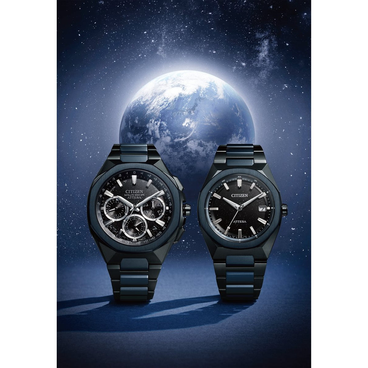 シチズン アテッサ CITIZEN ATTESA エコドライブ GPS衛星電波時計 限定モデル 腕時計 ACT Line CC4106-74E Blue Universe Collection 第2弾【2025 新作】