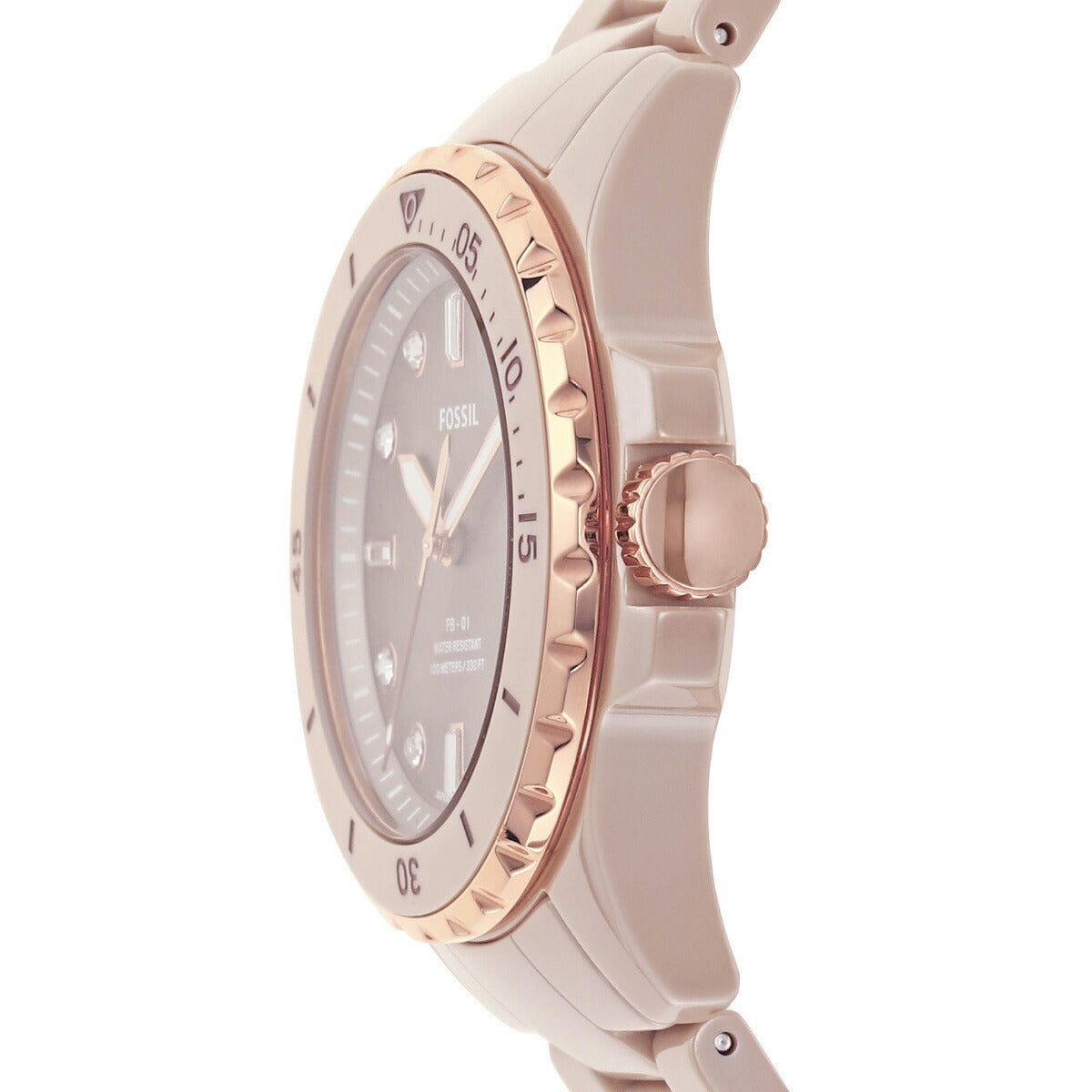 フォッシル FOSSIL 腕時計 レディース FB-01 三針 キャラメル セラミックウォッチ CE1111