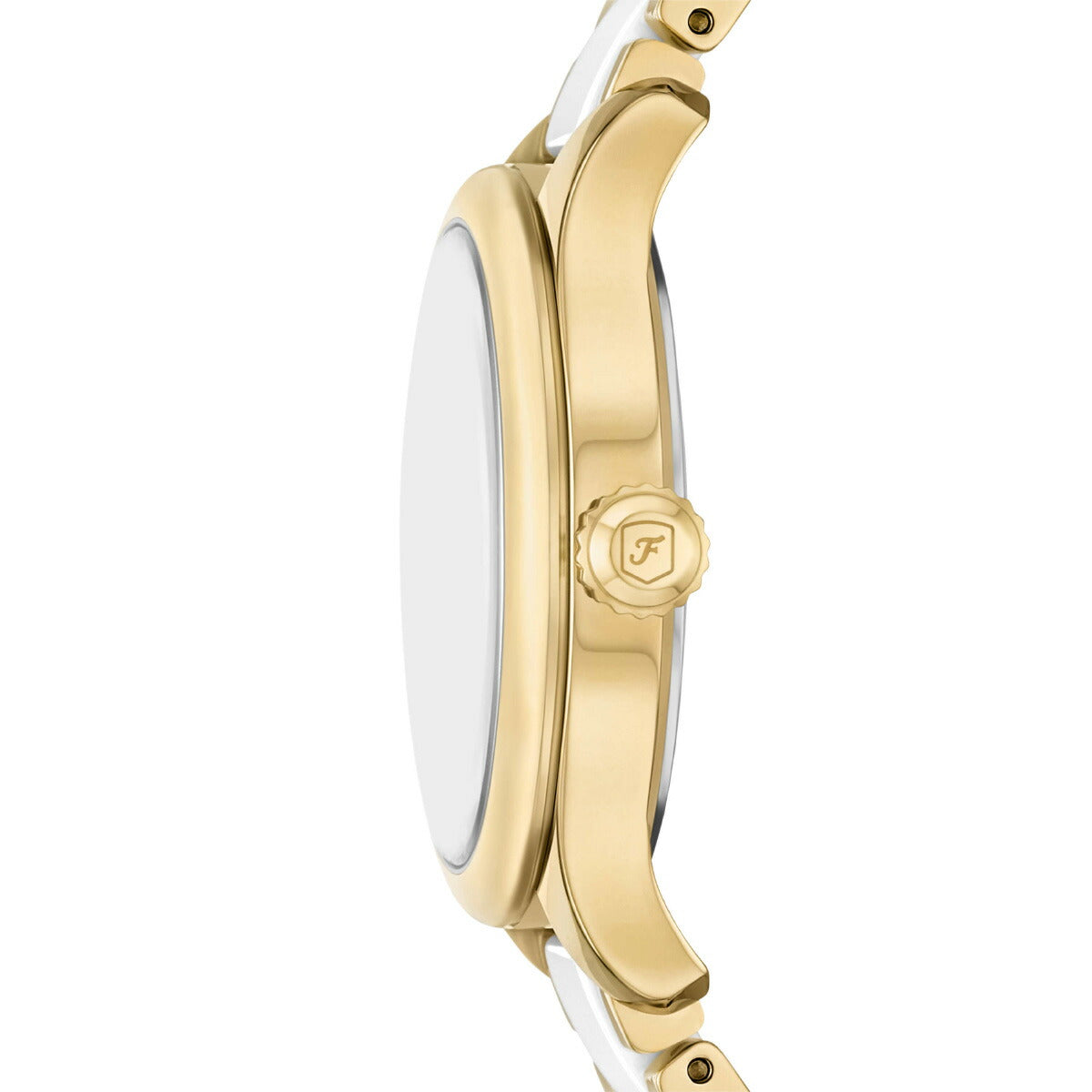 フォッシル FOSSIL 腕時計 レディース GILMORE 三針デイト ゴールドトーン&ホワイト セラミックウォッチ CE1131【2025 新作】