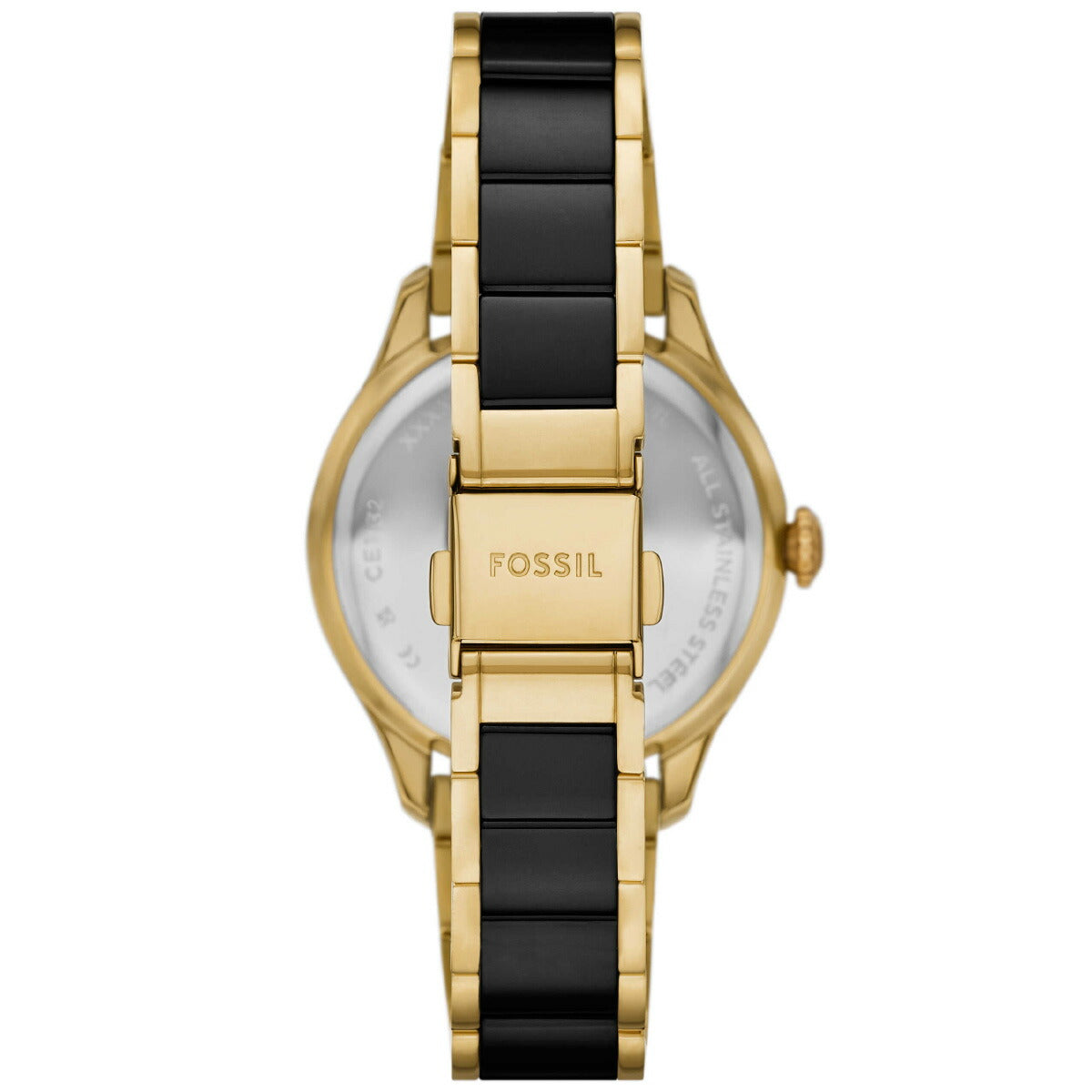 フォッシル FOSSIL 腕時計 レディース GILMORE 三針デイト ゴールドトーン&ブラック セラミックウォッチ CE1132【2025 新作】