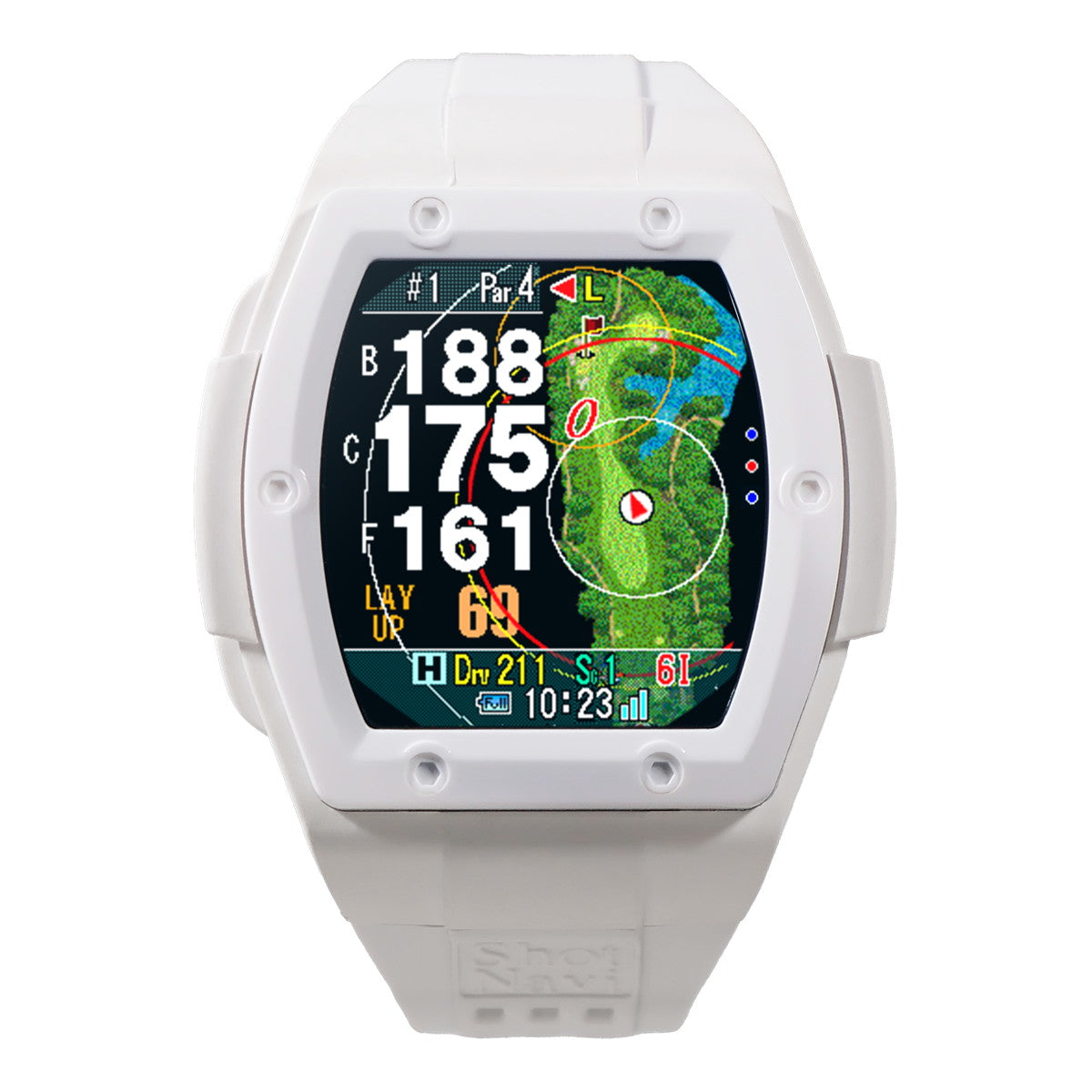 ショットナビ Shot Navi Crest G II クレスト G2 腕時計型 タッチパネル GPS ゴルフナビ 距離測定器 距離計測器 ホワイト【2026 新作】