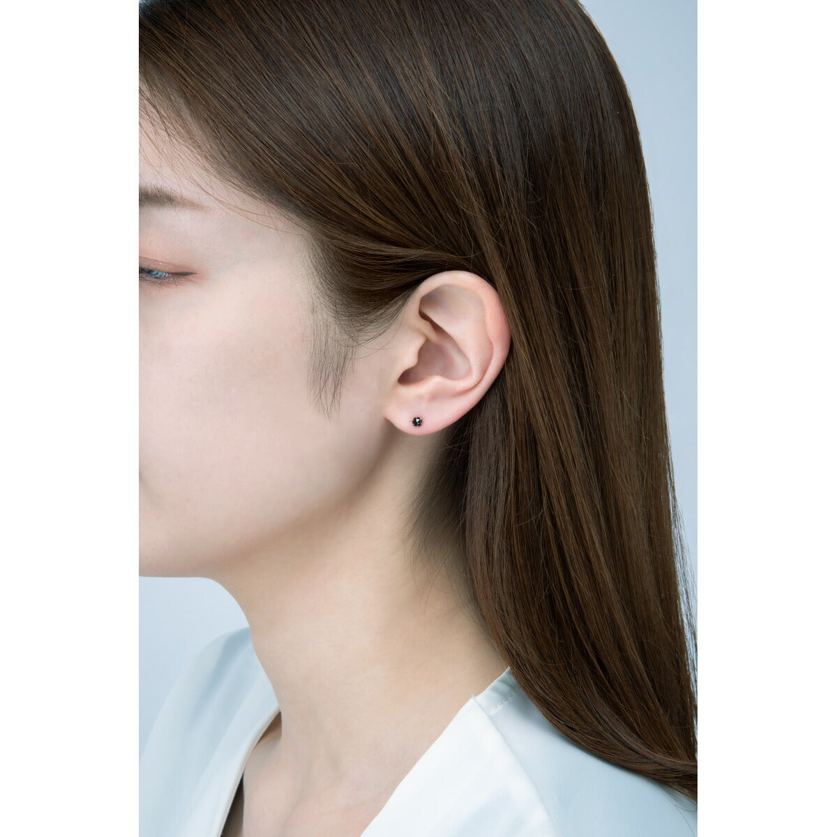 プラチナ ブラックダイヤモンド ピアス 0.3カラット 0.3ct D18015445P