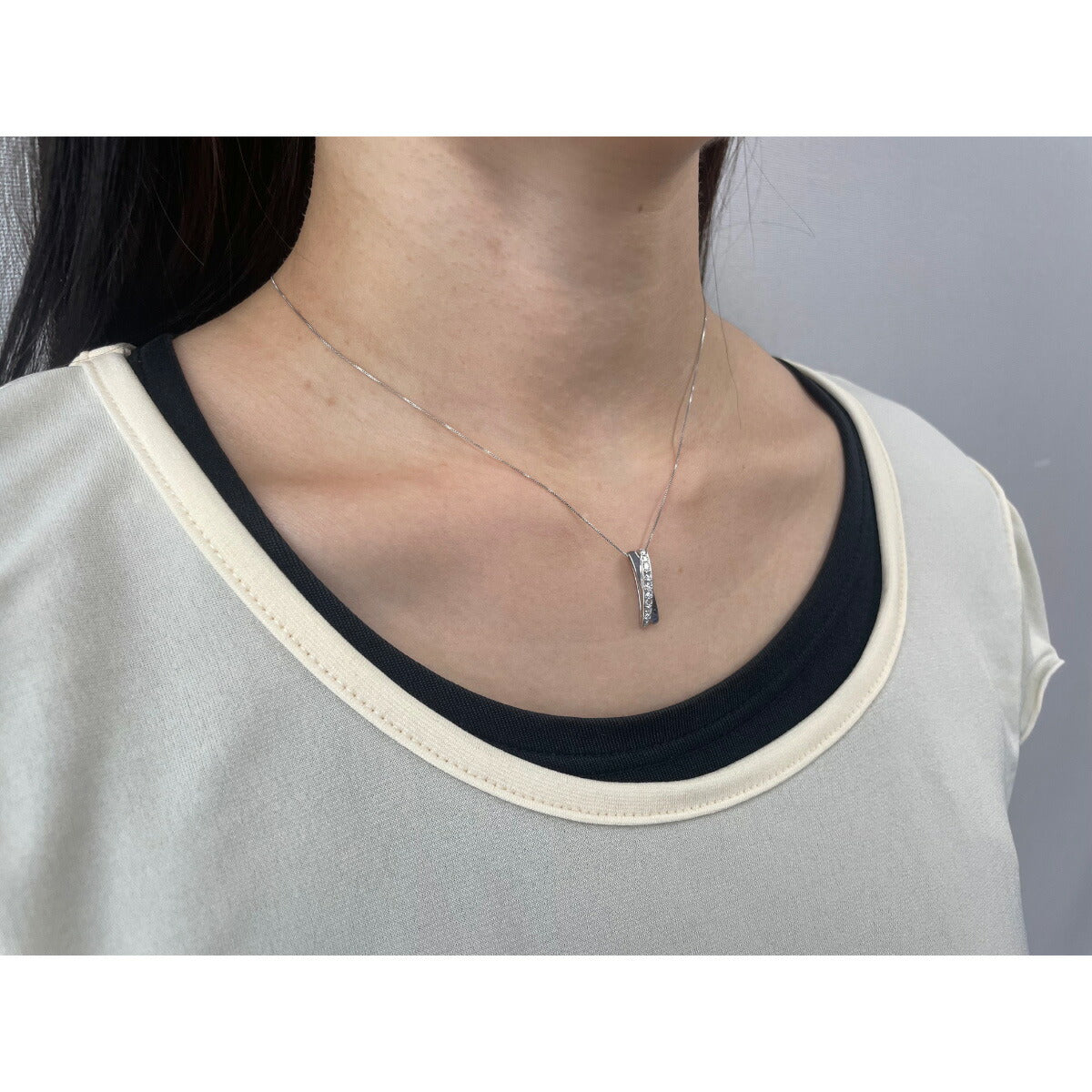 プラチナ ダイヤモンド ネックレス 0.2カラット 0.2ct DP764020VP 鑑別カード付