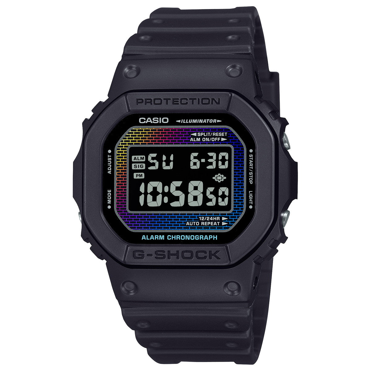 G-SHOCK デジタル カシオ Gショック CASIO 腕時計 メンズ DW-5600RW-1JF レインボーカラー レンガパターン デザイン【2024 新作】