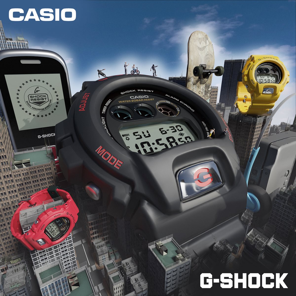G-SHOCK デジタル カシオ Gショック CASIO 限定モデル 腕時計 メンズ DW-6900TR-9JR DW-6900 30TH ANNIVERSARY MODELS イエロー【2025 新作】
